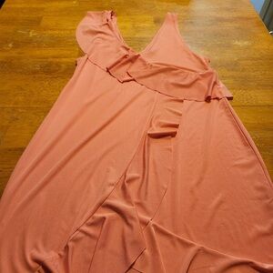 Elegant Coral Sleeveless Zara Dress size Large